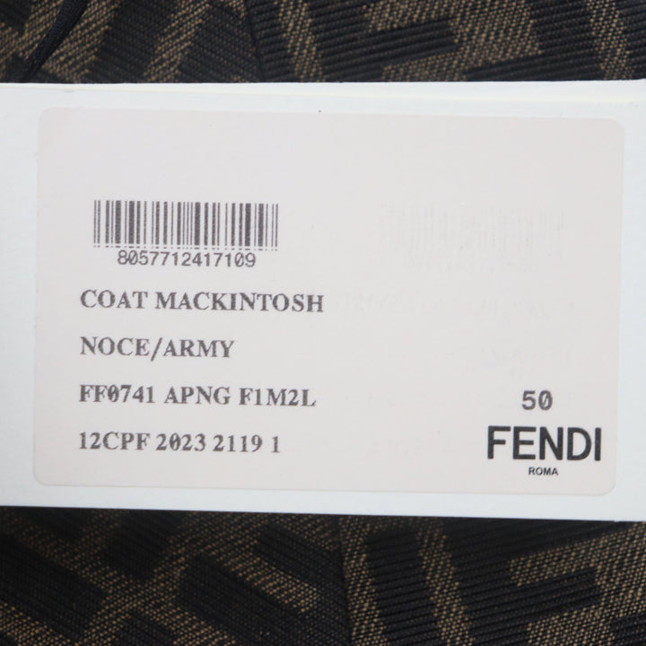 Pristine FENDI trench coat beige cotton mens 50 FF0741