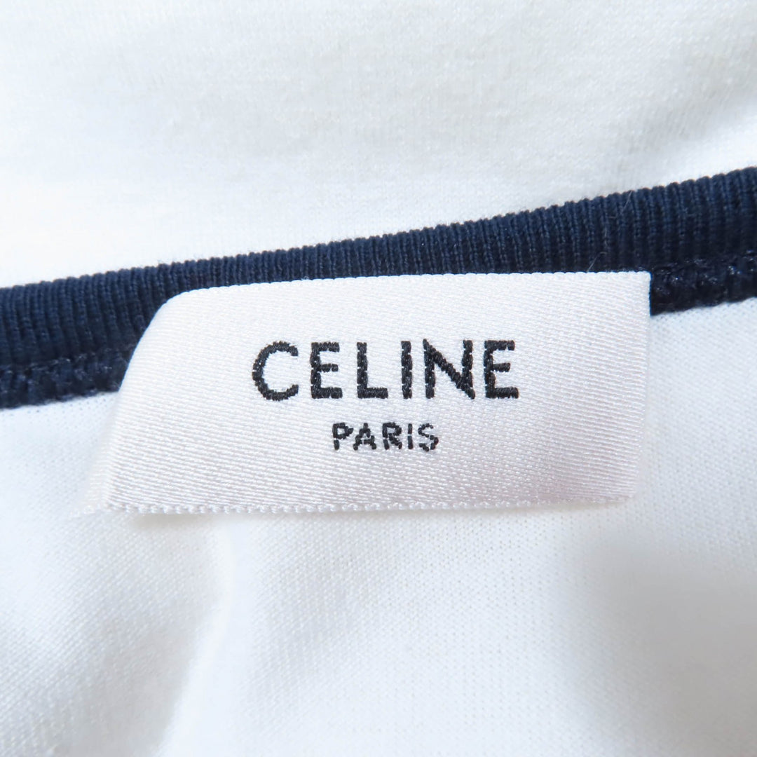 Great CELINE Short sleeve Hedi CELINE PARIS Triomphe logo print crew neck XS 2X872671Q