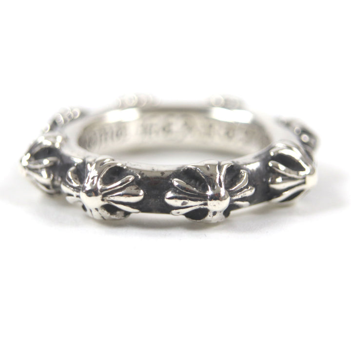 Great CHROME HEARTS Ring Cross band ring Silver 925 mens