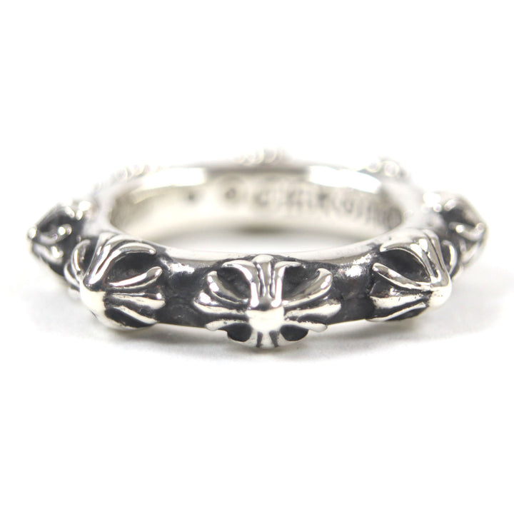 Great CHROME HEARTS Ring Cross band ring Silver 925 mens