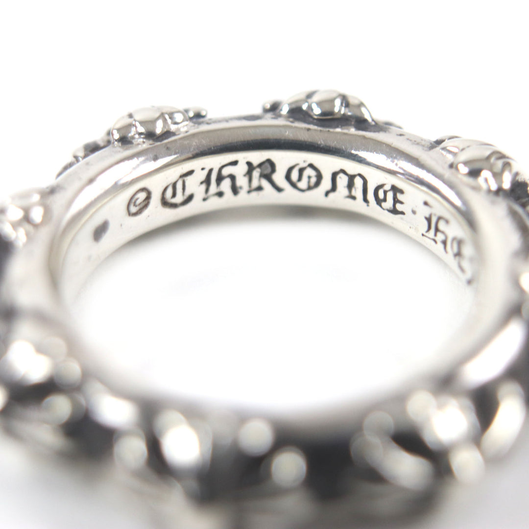 Great CHROME HEARTS Ring Cross band ring Silver 925 mens