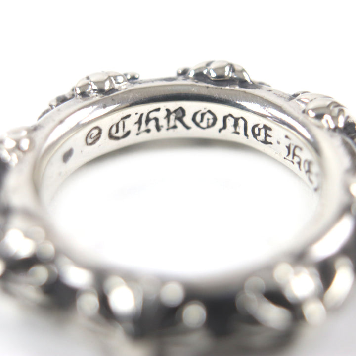 Great CHROME HEARTS Ring Cross band ring Silver 925 mens