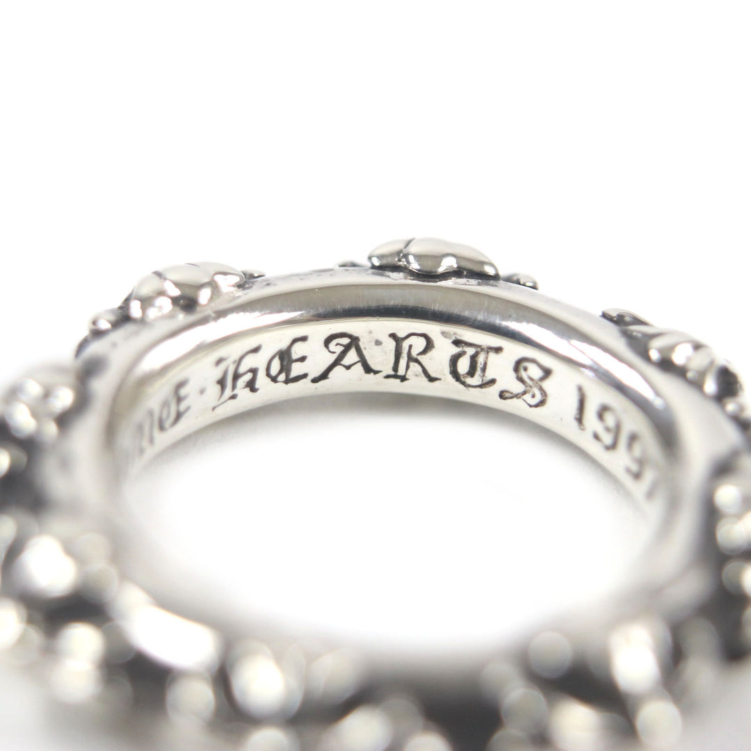 Great CHROME HEARTS Ring Cross band ring Silver 925 mens
