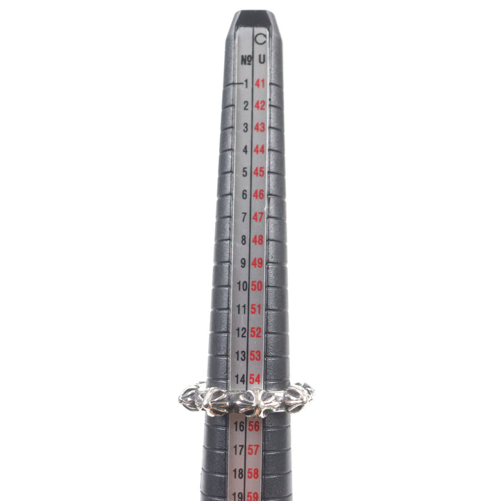Great CHROME HEARTS Ring Cross band ring Silver 925 mens
