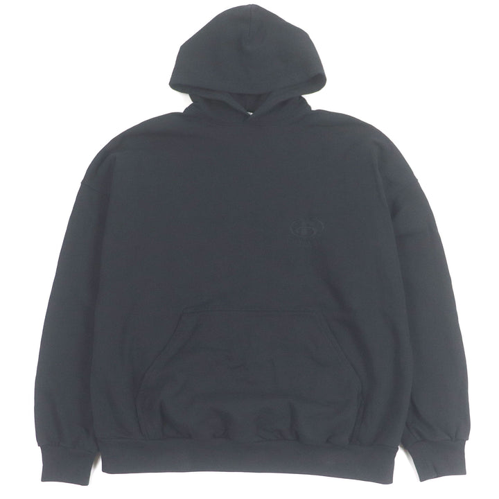 Great BALENCIAGA hoodie Logo embroidered pullover hoodie black cotton mens 1
