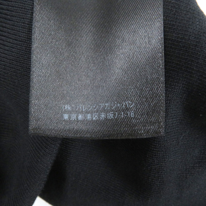Great BALENCIAGA hoodie Logo embroidered pullover hoodie black cotton mens 1