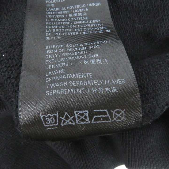 Great BALENCIAGA hoodie Logo embroidered pullover hoodie black cotton mens 1