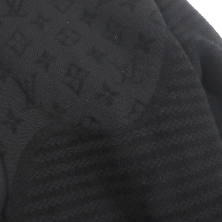 LOUIS VUITTON hoodie Graphic Jacquard Hoodie Monogram knit black wool