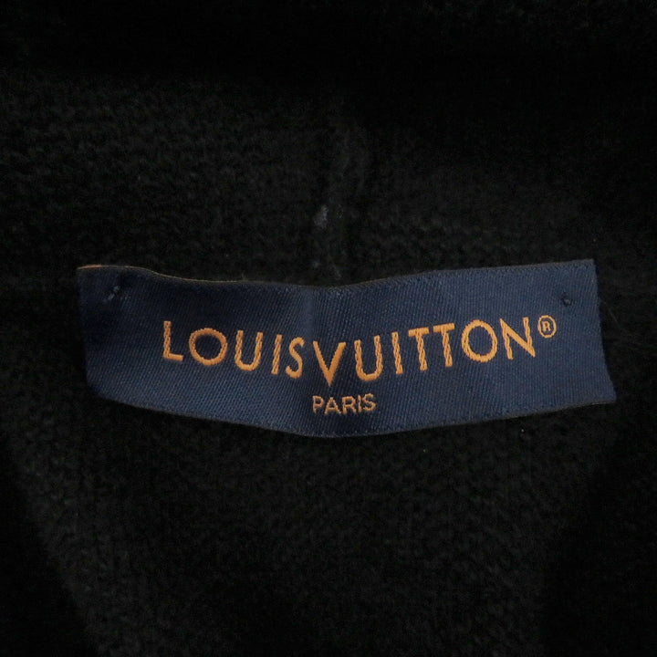 LOUIS VUITTON hoodie Graphic Jacquard Hoodie Monogram knit black wool