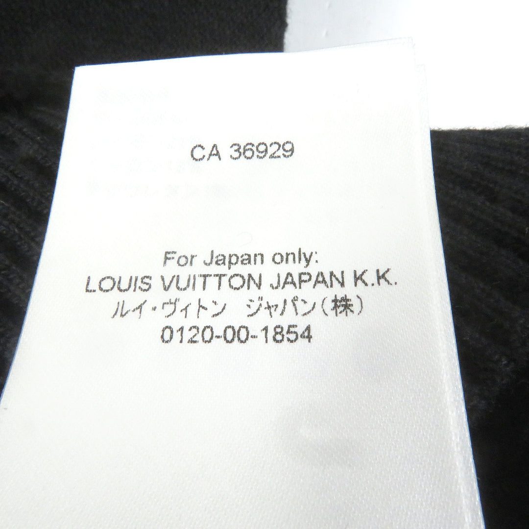 Excellent LOUIS VUITTON hoodie Graphic Jacquard Hoodie black wool mens S 1AHCMW