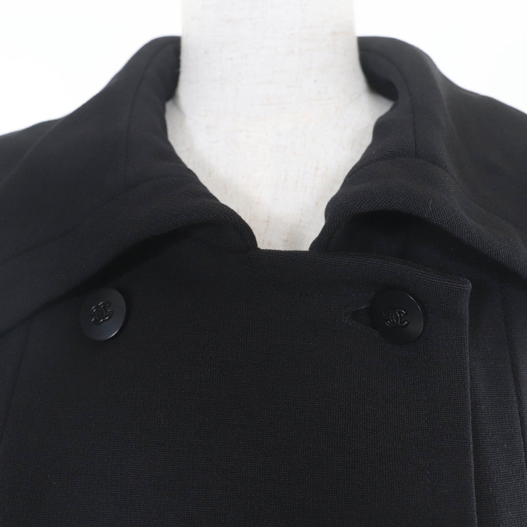 Great CHANEL coat black wool Women 36 98A P12059V06804