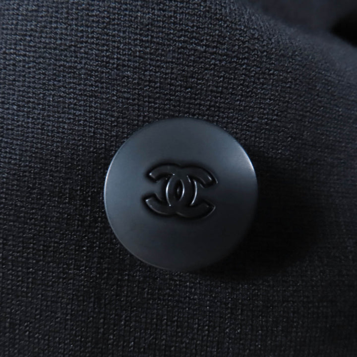 Great CHANEL coat black wool Women 36 98A P12059V06804