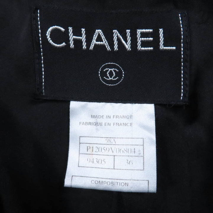 Great CHANEL coat black wool Women 36 98A P12059V06804