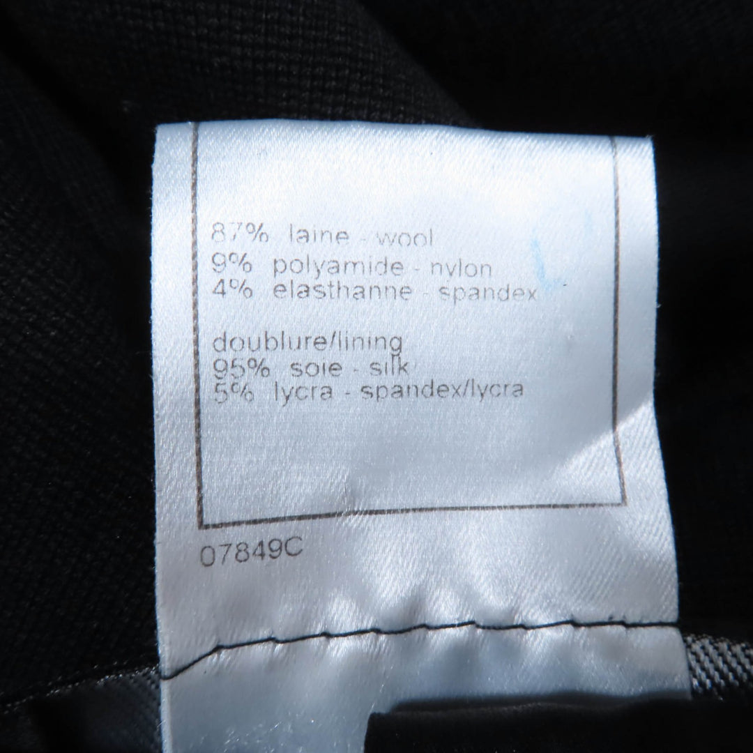 Great CHANEL coat black wool Women 36 98A P12059V06804