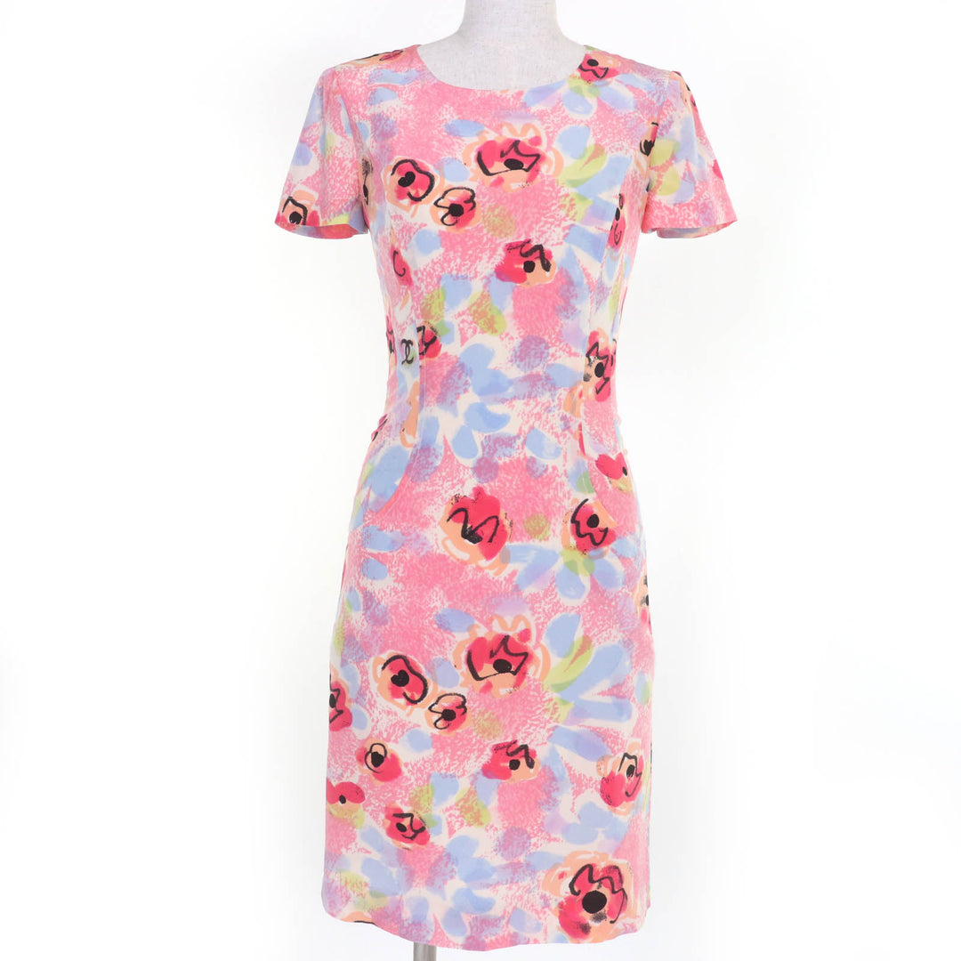 Very Good CHANEL one piece COCO MarkPattern Short Sleeve multicolor 36 97P
