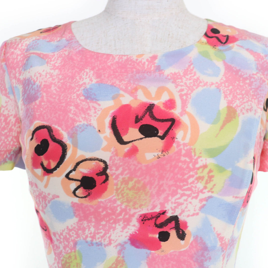 Very Good CHANEL one piece COCO MarkPattern Short Sleeve multicolor 36 97P