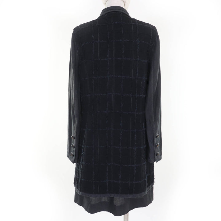 非常に良い CHANEL アンサンブル リネン ココマーク ジャケット＆ドレス グレー ウール レディース 38 94P P02832