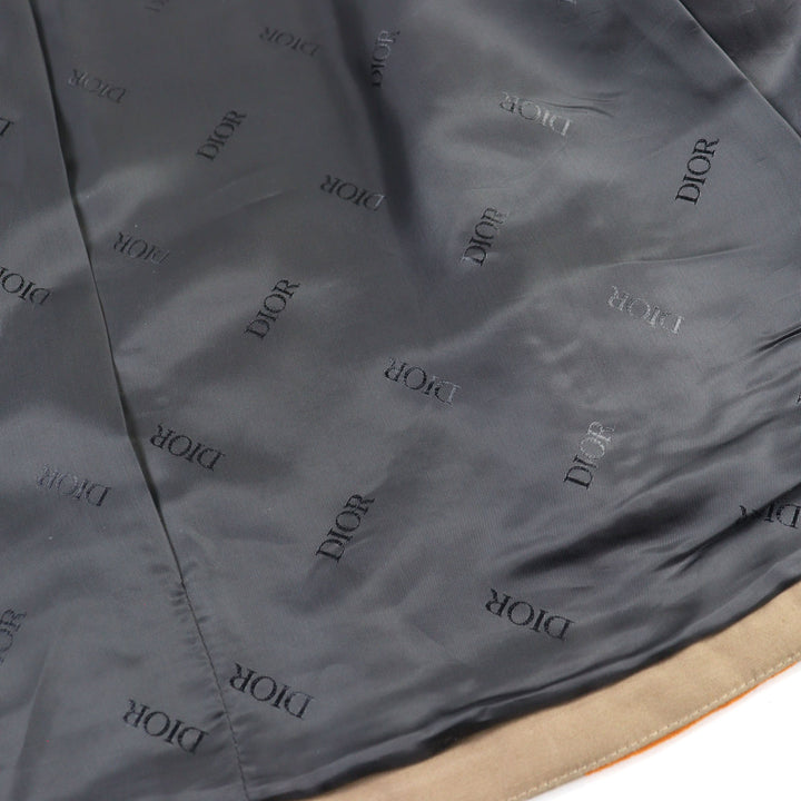 Excellent DIOR Jacket Logo embroidery, logo lining, leather color, cotton 44