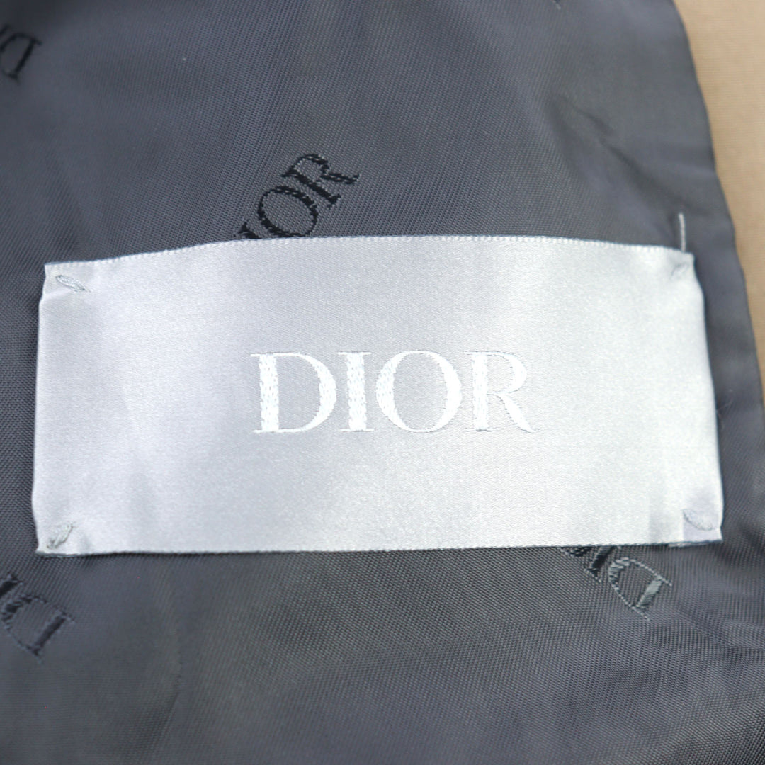 Excellent DIOR Jacket Logo embroidery, logo lining, leather color, cotton 44