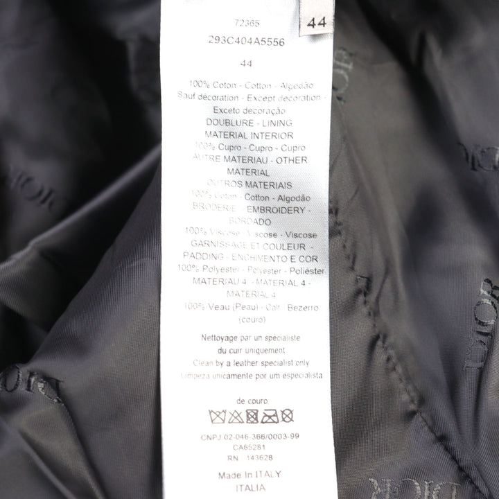 Excellent DIOR Jacket Logo embroidery, logo lining, leather color, cotton 44