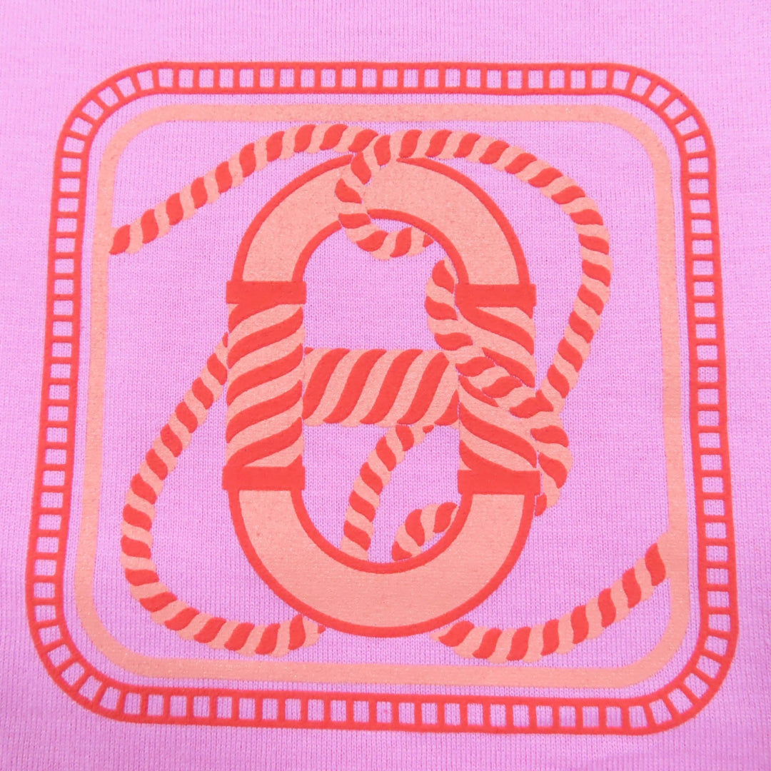 Excellent HERMES Short sleeve T-shirt Canoe Chne Dunkel pink cotton Women 34