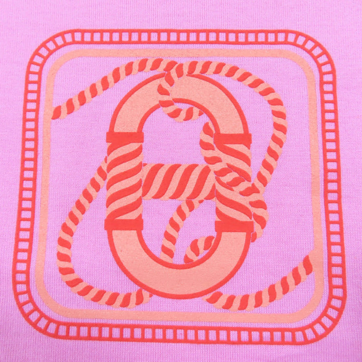 Excellent HERMES Short sleeve T-shirt Canoe Chne Dunkel pink cotton Women 34