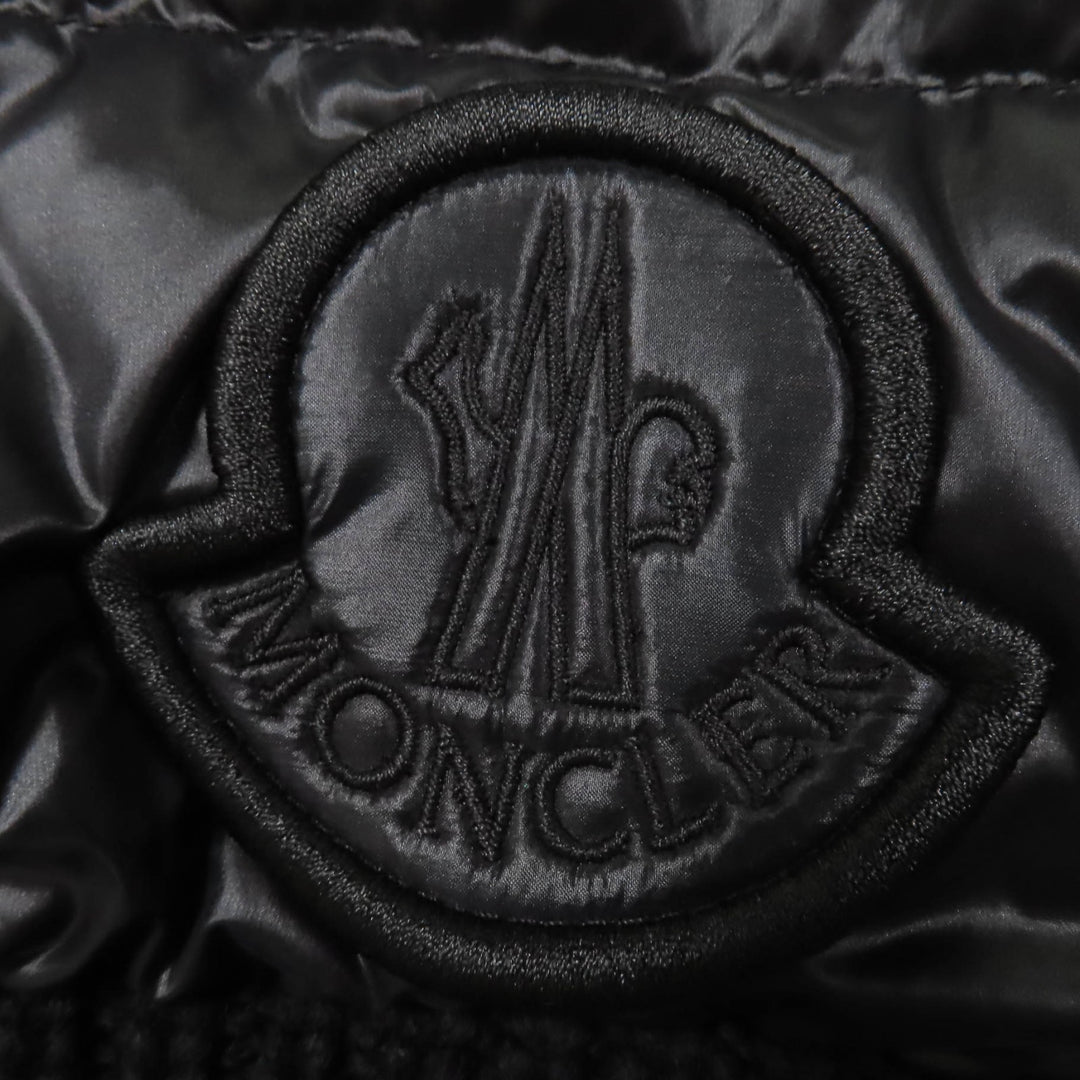 Pristine MONCLER Down vest GILET TRICOT Knit switching design with logo patch XS