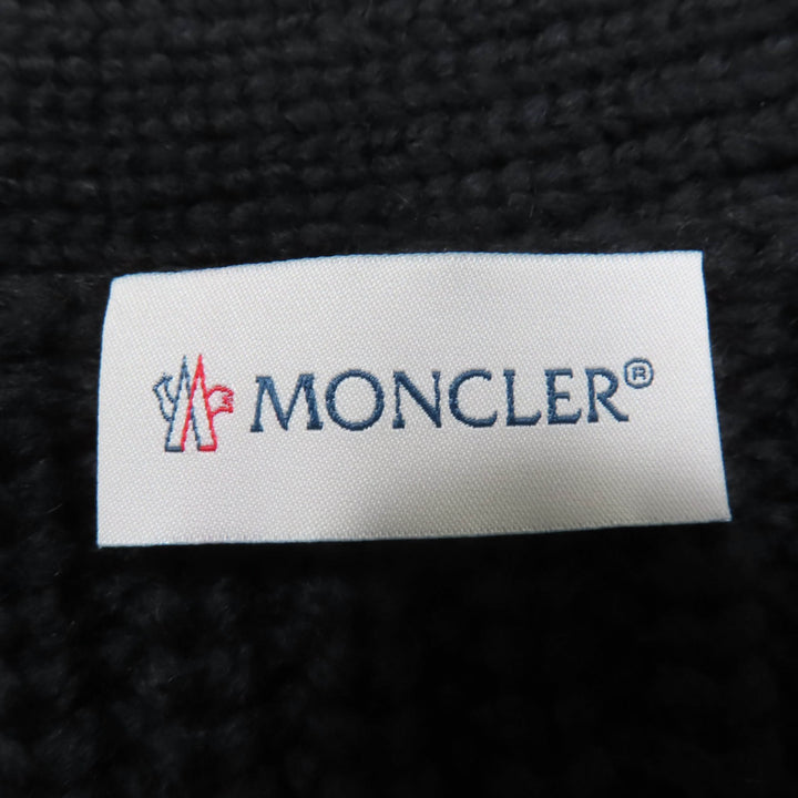 Pristine MONCLER Down vest GILET TRICOT Knit switching design with logo patch XS
