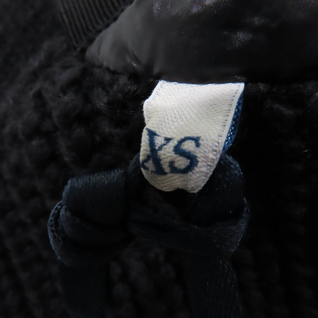 新品 MONCLER ダウンベスト GILET TRICOT ニット切り替えデザイン 大きなロゴパッチ付き XS