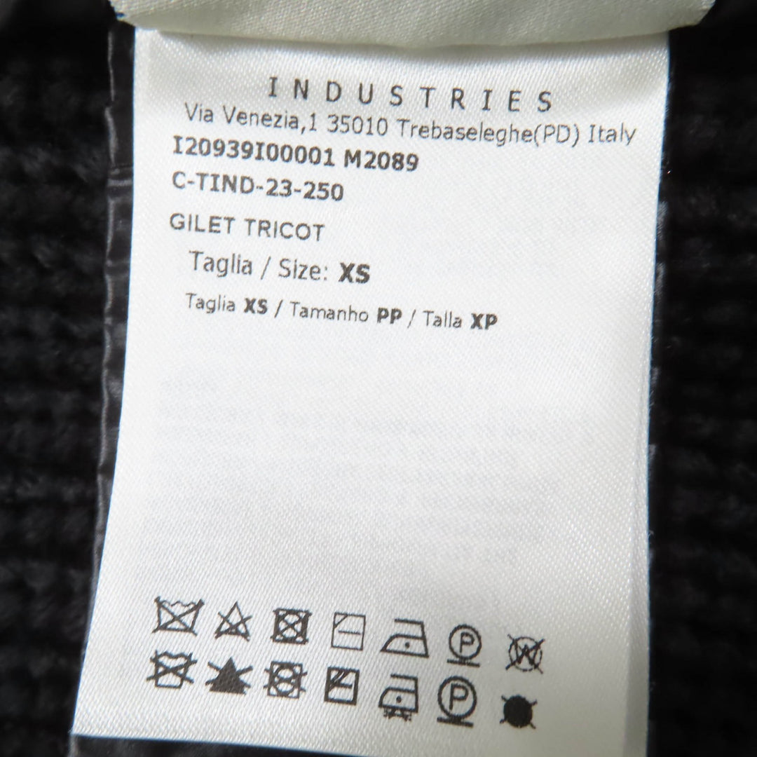 Pristine MONCLER Down vest GILET TRICOT Knit switching design with logo patch XS