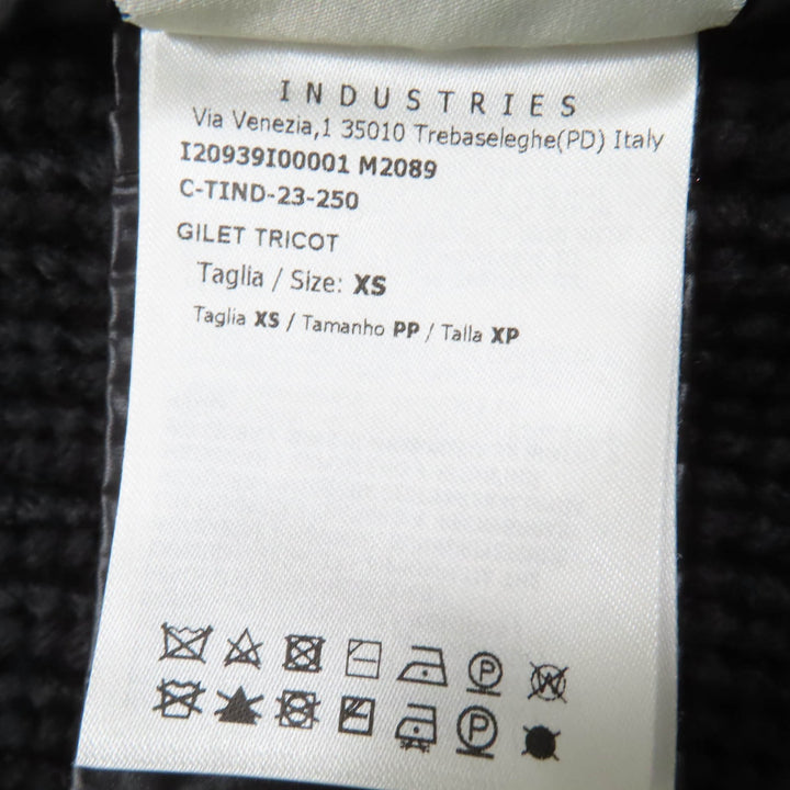 Pristine MONCLER Down vest GILET TRICOT Knit switching design with logo patch XS