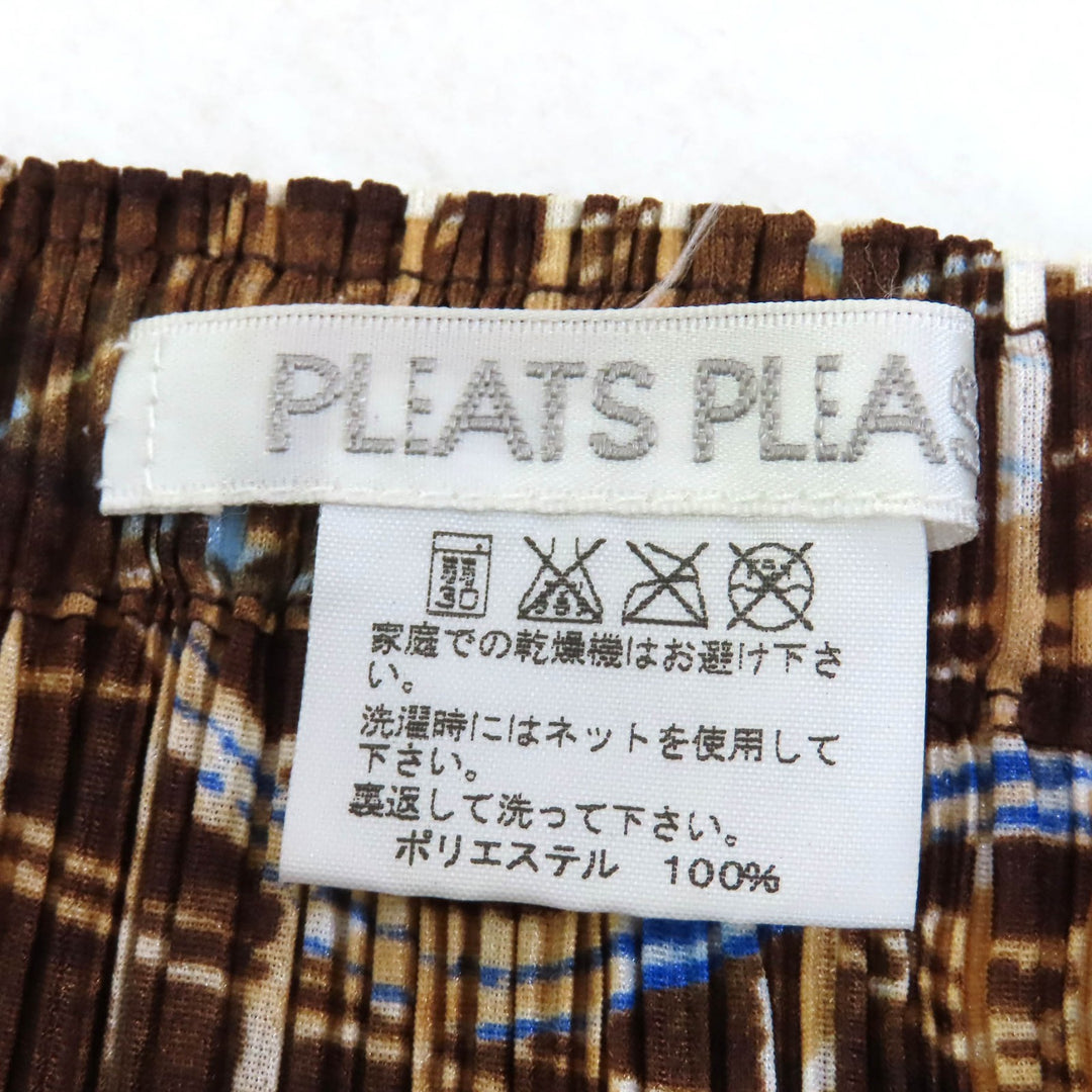 PLEATS PLEASEのスカート 遊園地 ジェットコースター柄 ロング丈 2 PP43-JG585