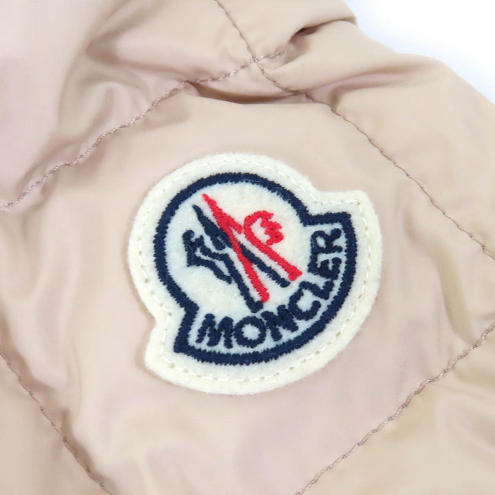 Pristine MONCLER Down jacket COURLIS Logo patch quilted light Sand beige Women 2