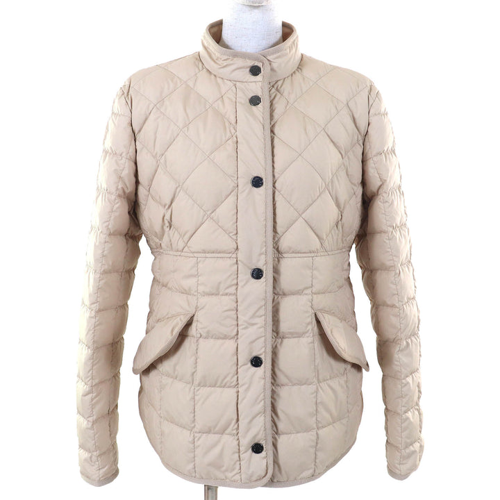 Pristine MONCLER Down jacket COURLIS Logo patch quilted light Sand beige Women 2