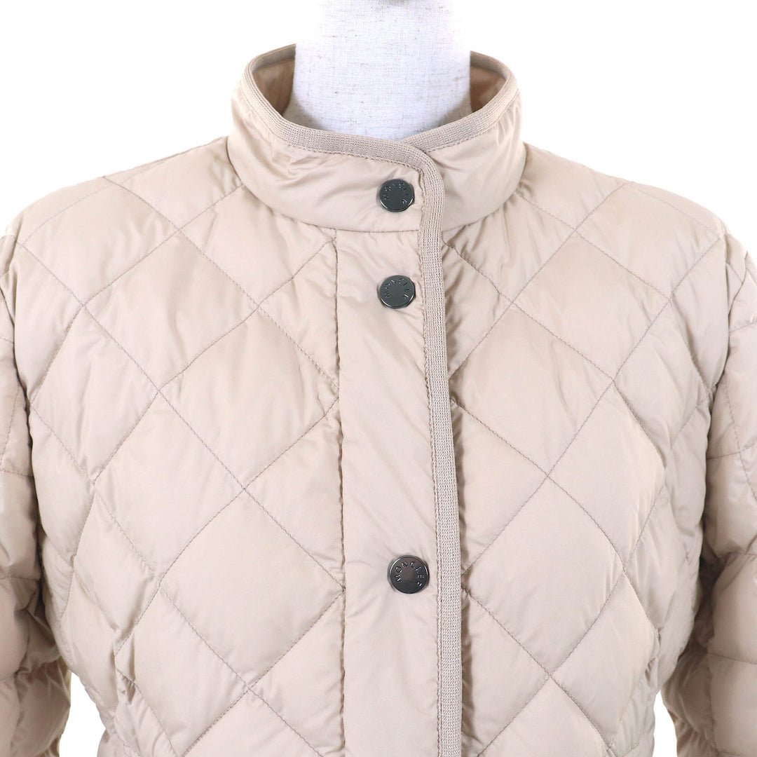 MONCLER ダウンジャケット COURLIS ロゴパッチ キルティング ライトサンドベージュ レディース 2