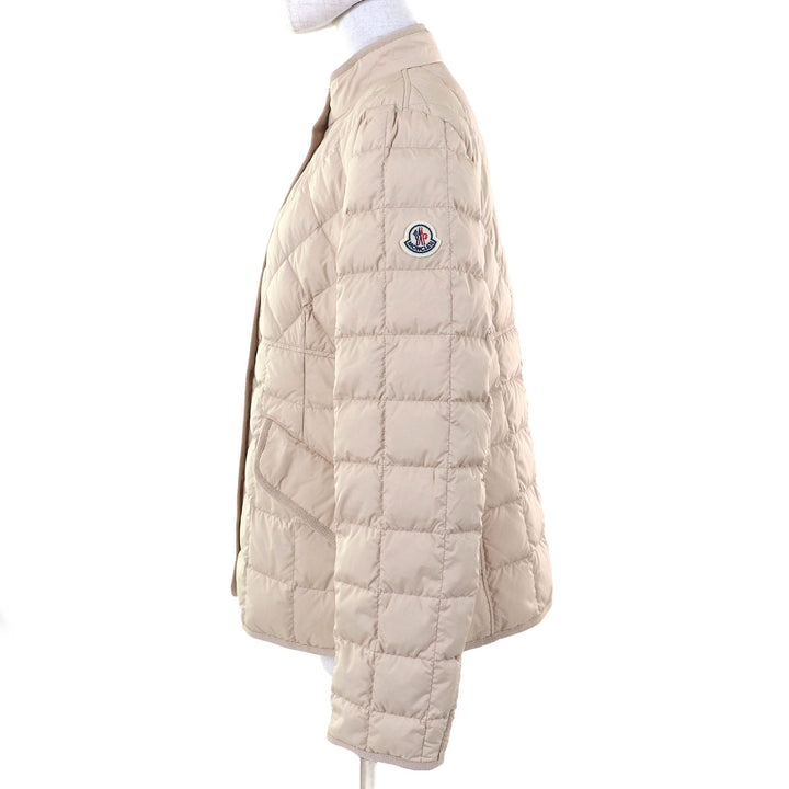 Pristine MONCLER Down jacket COURLIS Logo patch quilted light Sand beige Women 2