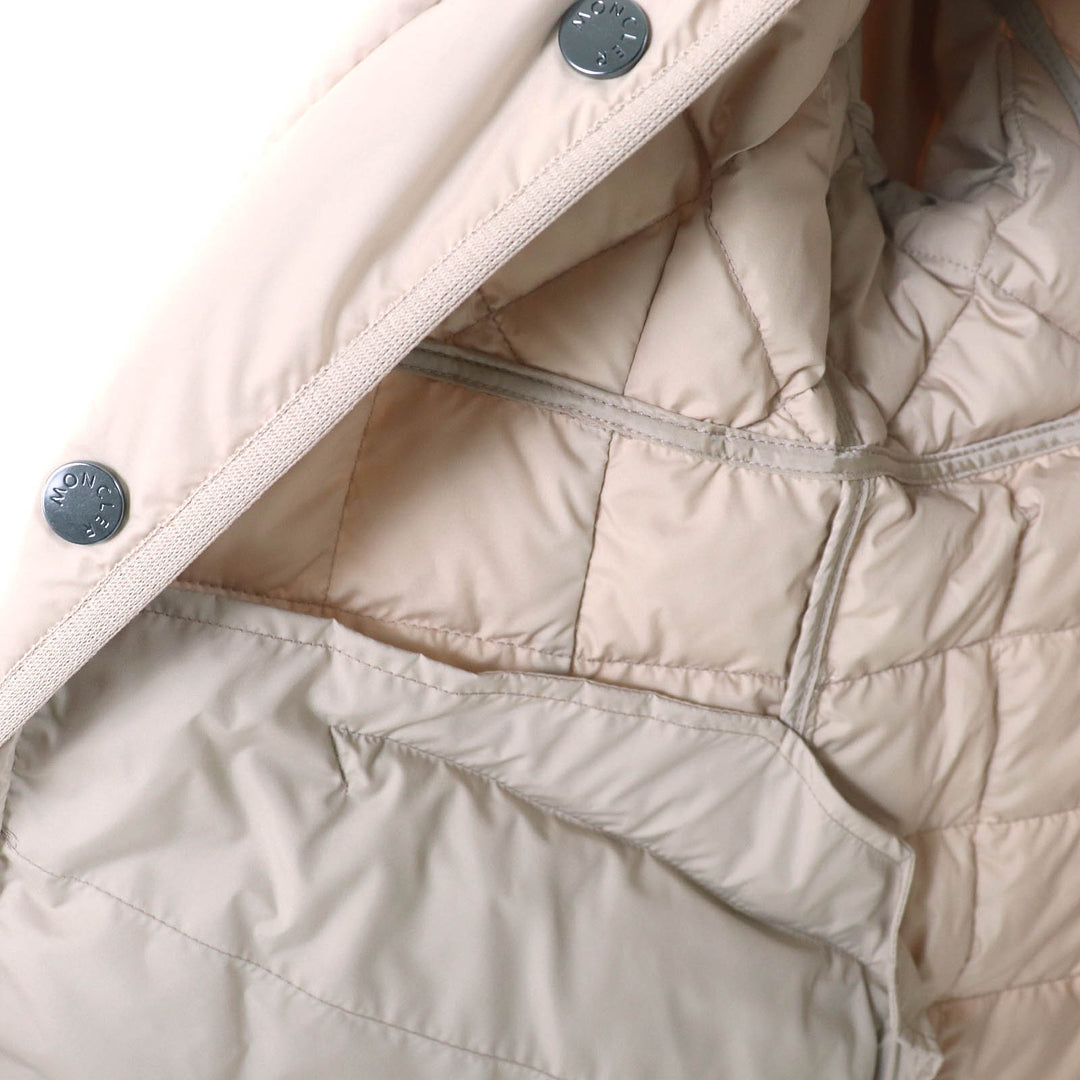 MONCLER ダウンジャケット COURLIS ロゴパッチ キルティング ライトサンドベージュ レディース 2