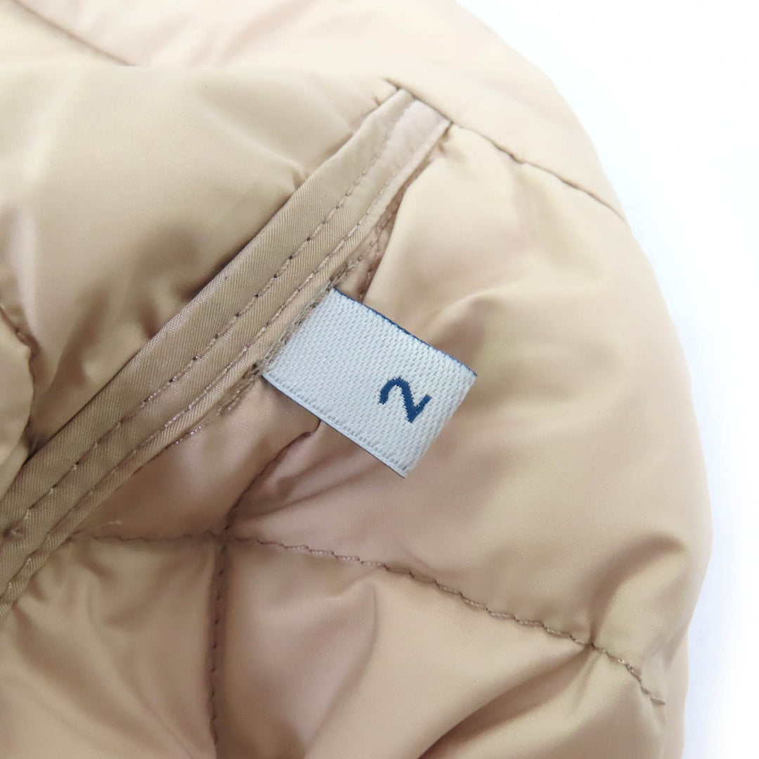 MONCLER ダウンジャケット COURLIS ロゴパッチ キルティング ライトサンドベージュ レディース 2
