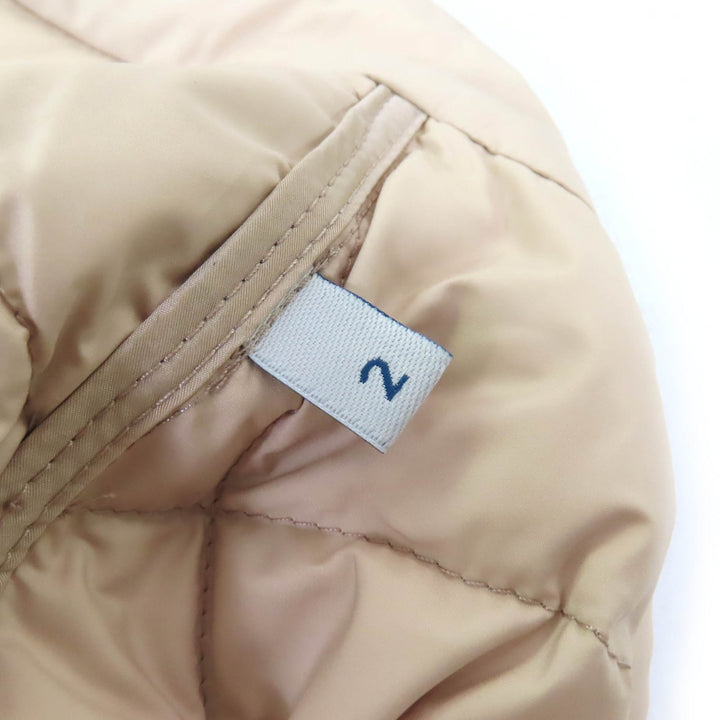Pristine MONCLER Down jacket COURLIS Logo patch quilted light Sand beige Women 2