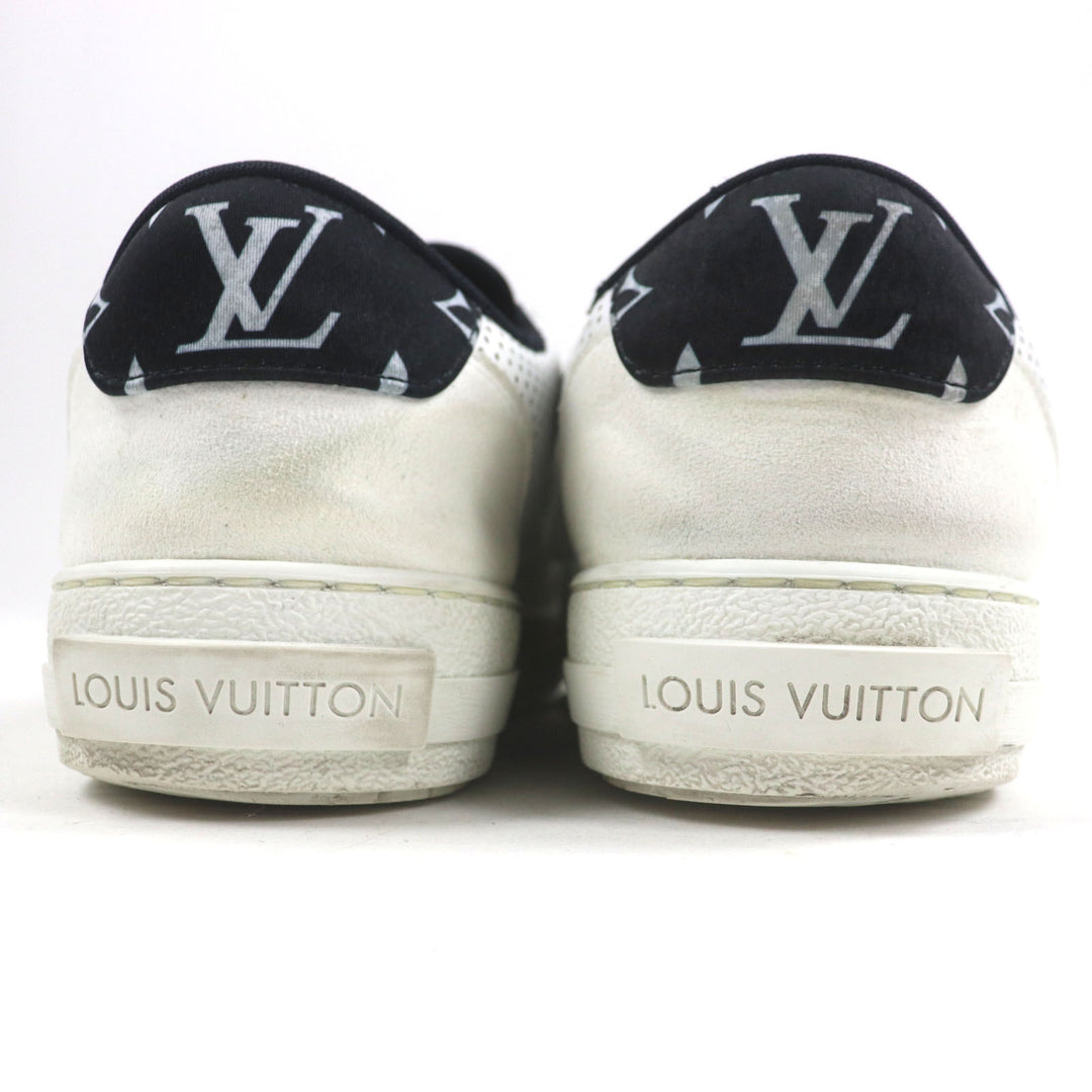 素晴らしい LOUIS VUITTON ローカットスニーカー ホワイト ブラック レザー メンズ 7.5 1ACF0A