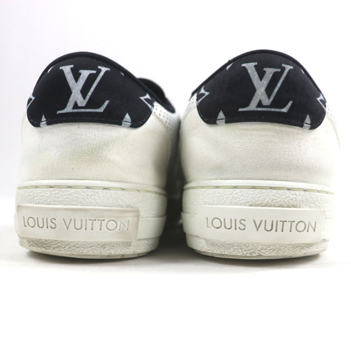 素晴らしい LOUIS VUITTON ローカットスニーカー ホワイト ブラック レザー メンズ 7.5 1ACF0A