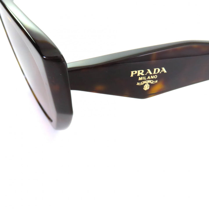 Excellent PRADA sunglasses Tortoiseshell pattern with logo Brown Women SPR19Z