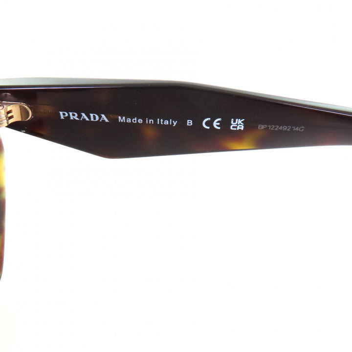 Excellent PRADA sunglasses Tortoiseshell pattern with logo Brown Women SPR19Z