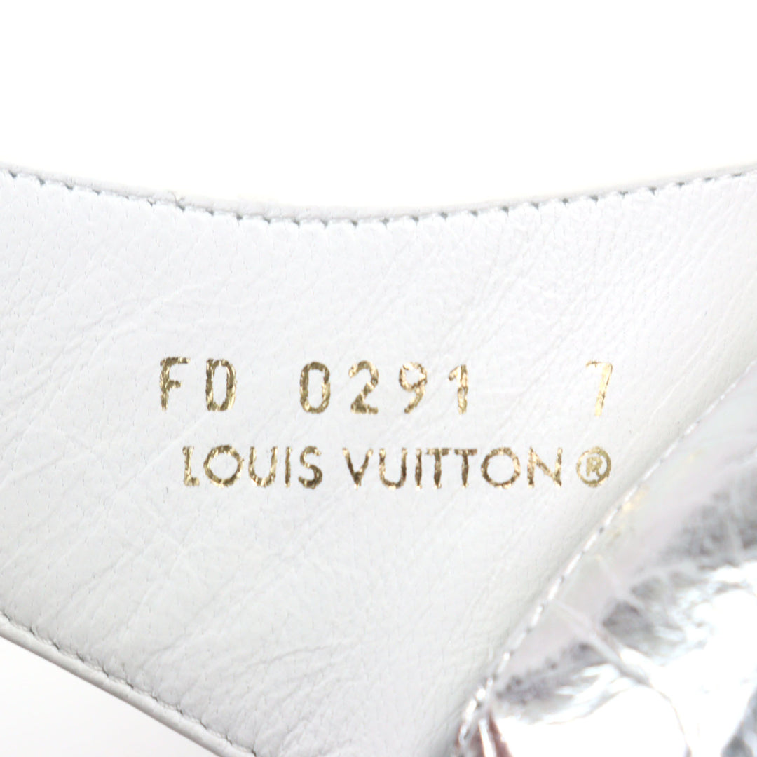 Excellent LOUIS VUITTON Sandals Monogram Flower with LV Initial Belt leather 7 1A9INM