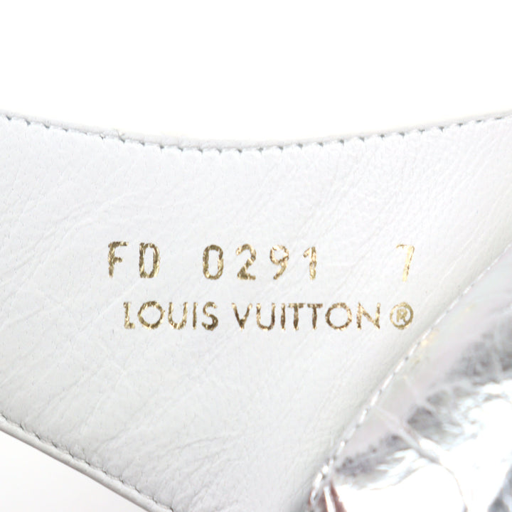 Excellent LOUIS VUITTON Sandals Monogram Flower with LV Initial Belt leather 7 1A9INM
