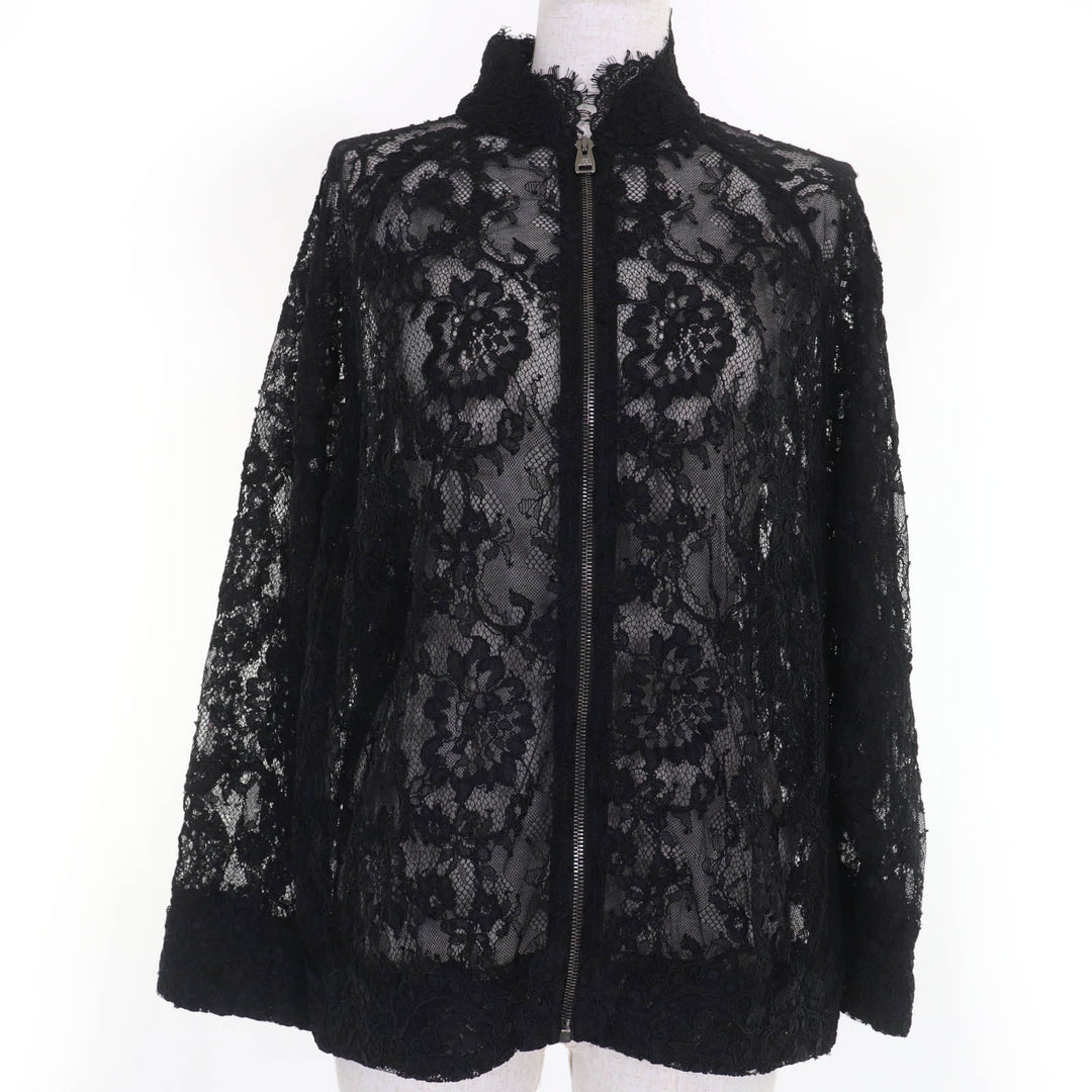 Excellent ERMANNO SCERVINO Jacket Zip Up Lace black Nylon Women 42