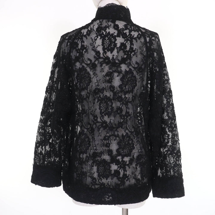 Excellent ERMANNO SCERVINO Jacket Zip Up Lace black Nylon Women 42
