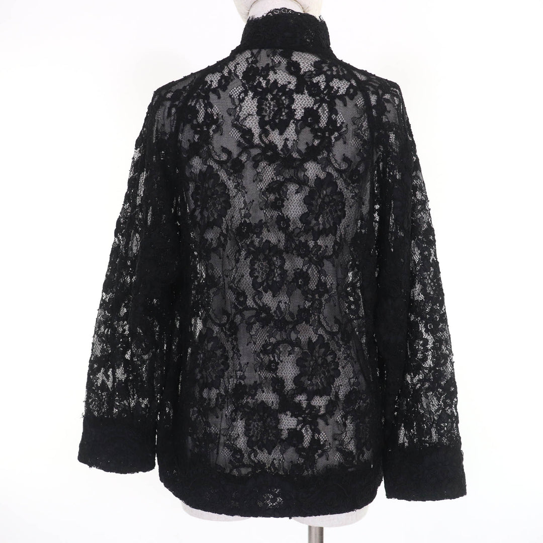 Excellent ERMANNO SCERVINO Jacket Zip Up Lace black Nylon Women 42