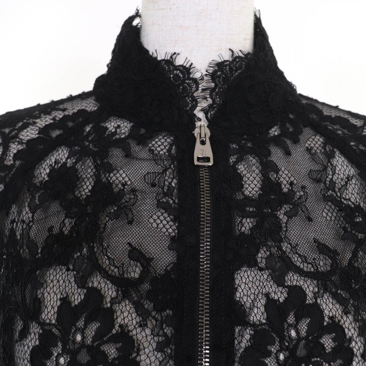 Excellent ERMANNO SCERVINO Jacket Zip Up Lace black Nylon Women 42