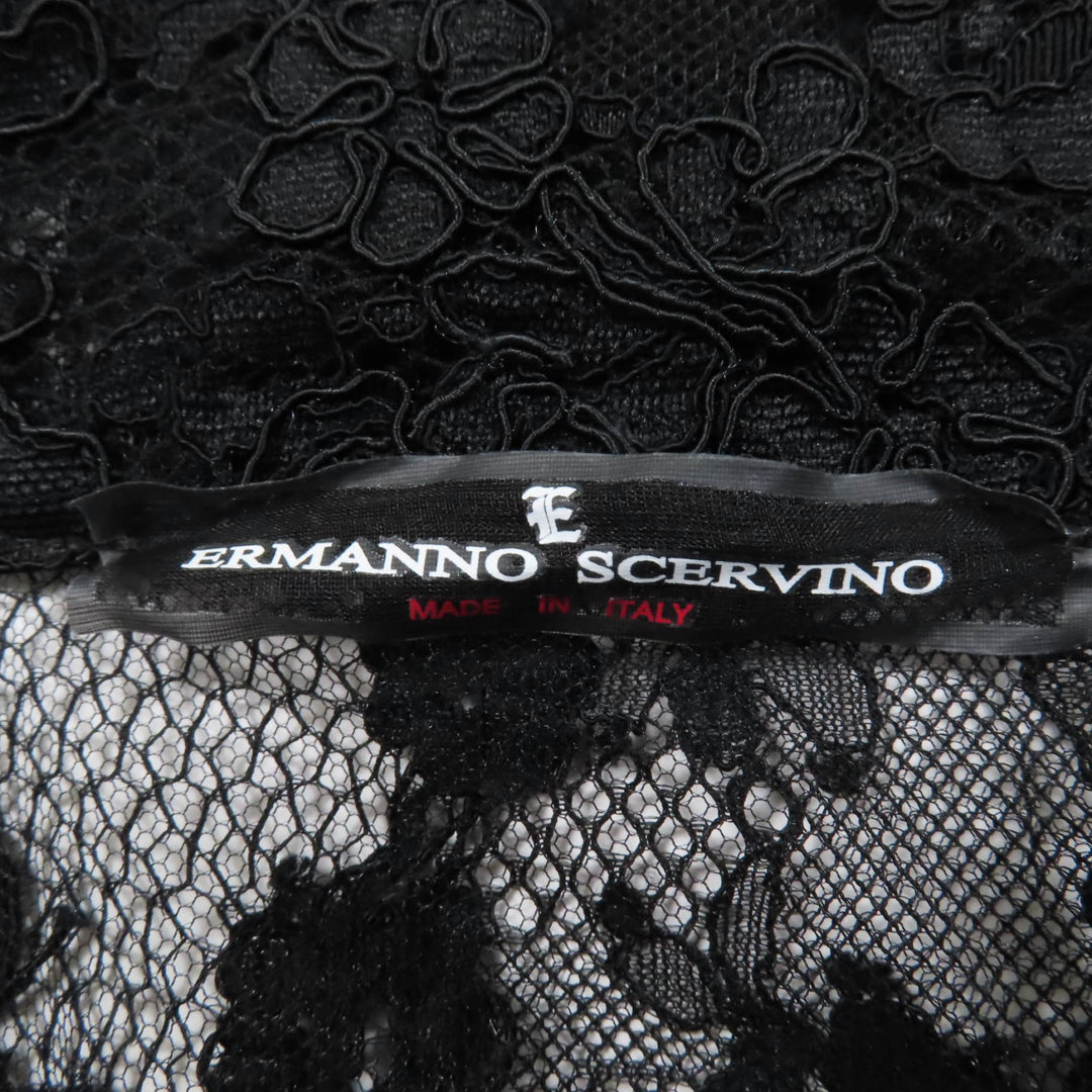 Excellent ERMANNO SCERVINO Jacket Zip Up Lace black Nylon Women 42